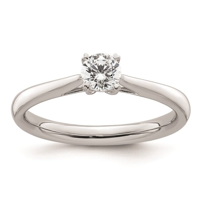 Buy Exclusive 14K White Gold 1/3 Carat Round Solitaire Engagement Ring-1