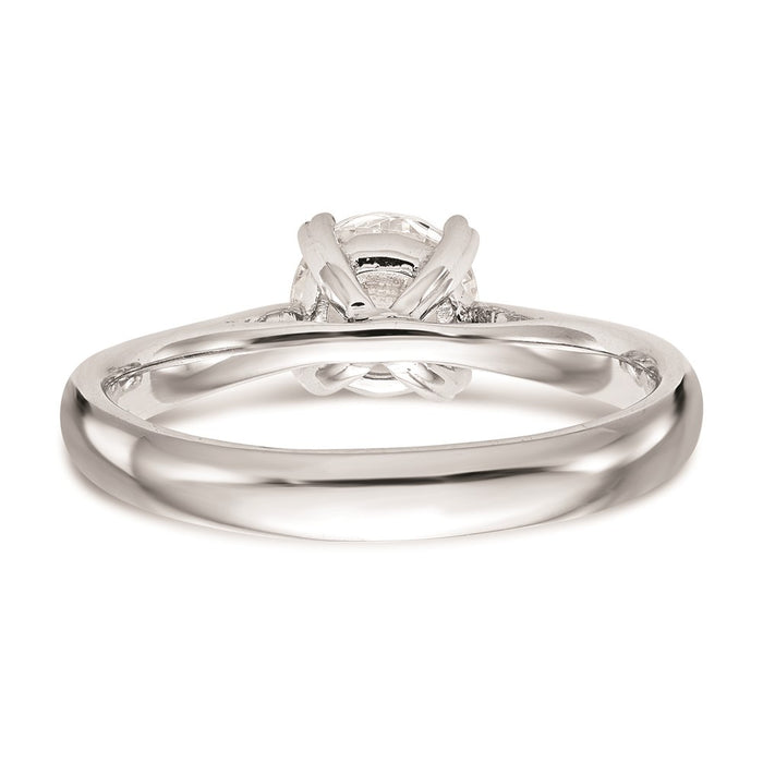 Buy 14K White Gold 1 Carat Round Solitaire Engagement Ring - Stylish Design-5