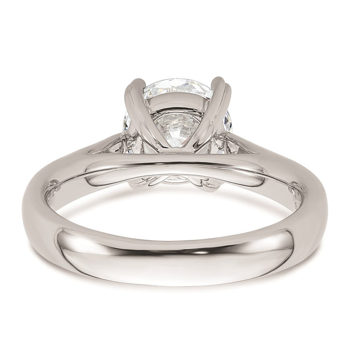 Buy Exclusive 14K White Gold 2-Carat Round Solitaire Engagement Ring Setting-5