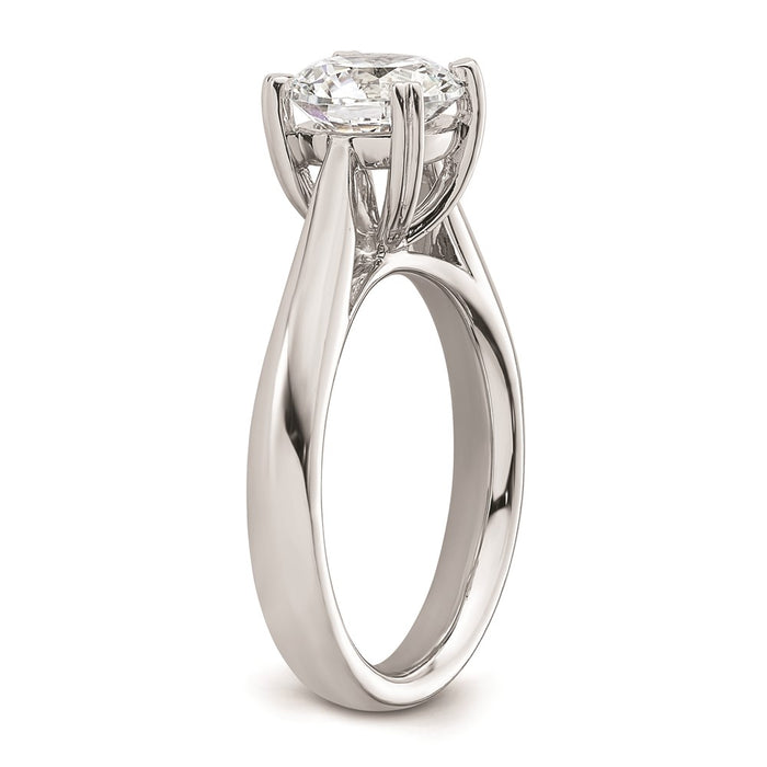 Buy Exclusive 14K White Gold 2-Carat Round Solitaire Engagement Ring Setting-6