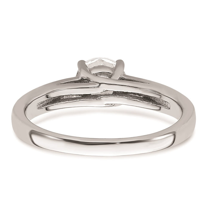 Buy Exclusive 14K White Gold 3/4 Carat Round Solitaire Engagement Ring-5