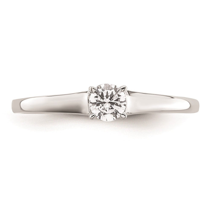 Buy Stylish 14K White Gold 1/4 Carat Round Solitaire Engagement Ring Setting-4