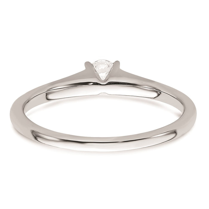 Buy Stylish 14K White Gold 1/4 Carat Round Solitaire Engagement Ring Setting-5