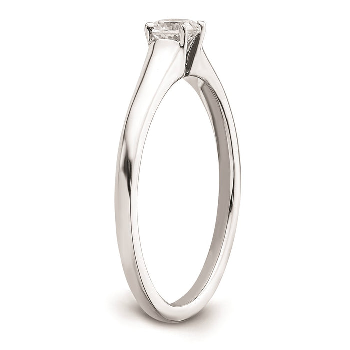 Buy Stylish 14K White Gold 1/4 Carat Round Solitaire Engagement Ring Setting-6