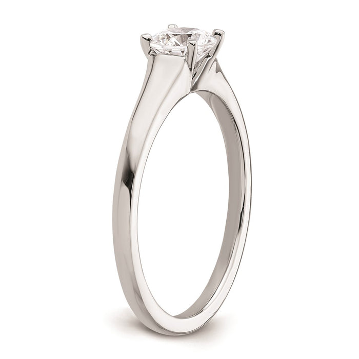 Buy Stylish 14K White Gold 1/2 Carat Solitaire Engagement Ring Setting 5.20mm-6