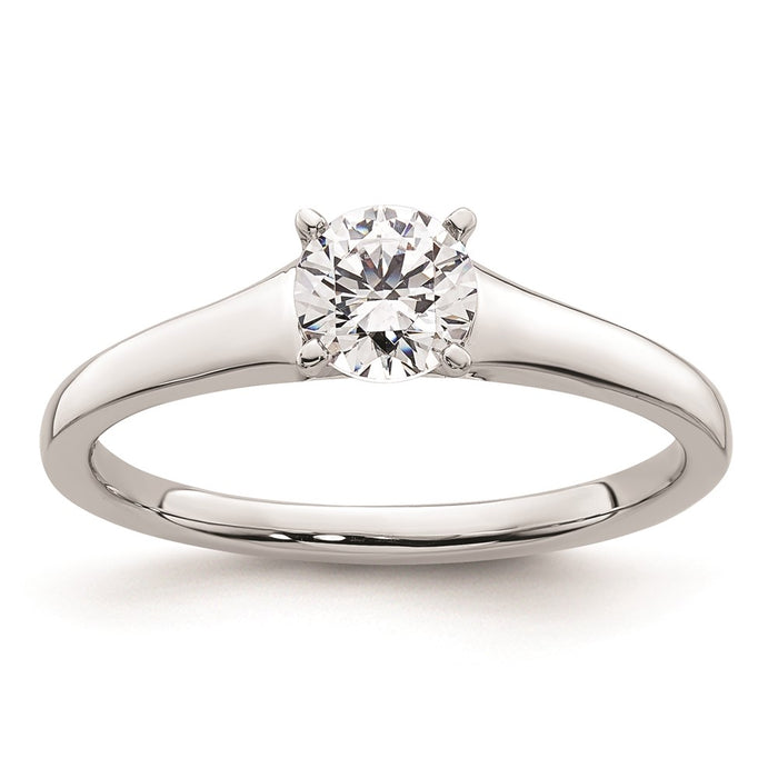 Buy Stylish 14K White Gold 1/2 Carat Solitaire Engagement Ring Setting 5.20mm-1