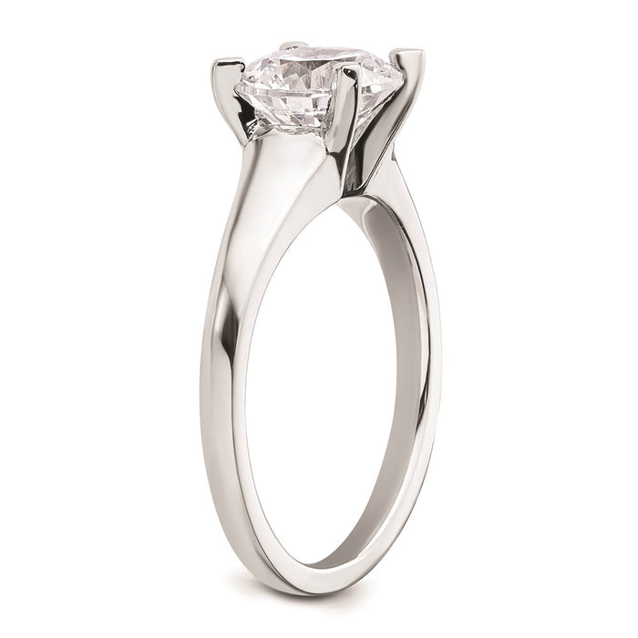 Buy Exclusive 14K White Gold 2-Carat Round Solitaire Engagement Ring Setting-6