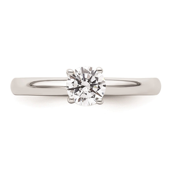 Buy Stylish 14K White Gold 1/2 Carat Round Solitaire Engagement Ring Setting-4