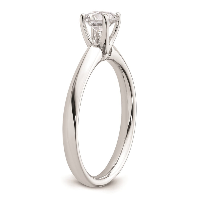 Buy Stylish 14K White Gold 1/2 Carat Round Solitaire Engagement Ring Setting-6