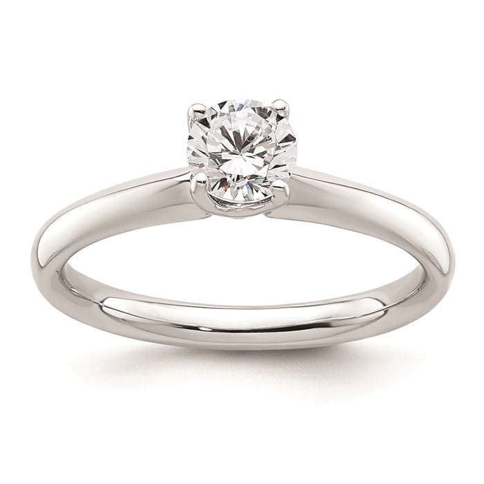 Buy Stylish 14K White Gold 1/2 Carat Round Solitaire Engagement Ring Setting-1