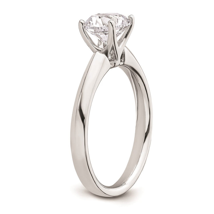 High-Quality 14K White Gold 1.25 Carat Round Solitaire Engagement Ring Setting-6