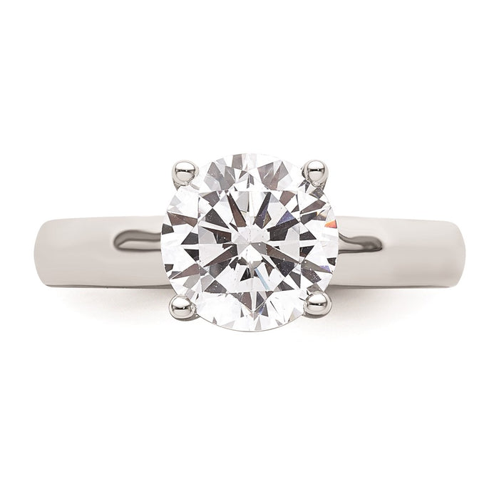 Buy Stylish 14K White Gold 2-Carat Round Solitaire Engagement Ring Setting-4