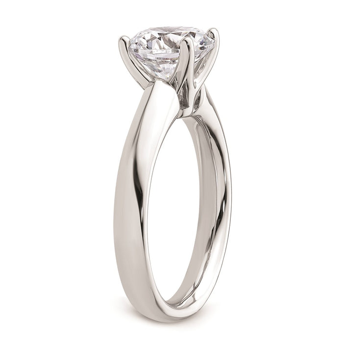 Buy Stylish 14K White Gold 2-Carat Round Solitaire Engagement Ring Setting-6