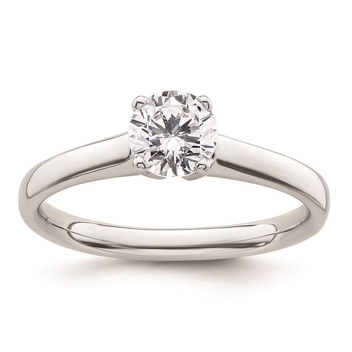 High-Quality 14K White Gold 3/4 Carat Solitaire Engagement Ring - Stylish Design-1
