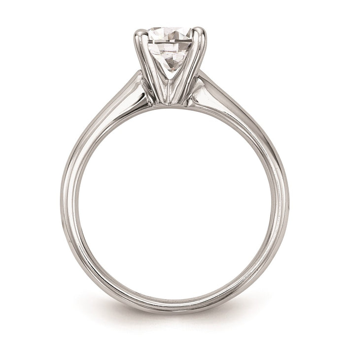 Buy Stylish 14K White Gold 1 Carat Round Solitaire Engagement Ring Setting-2