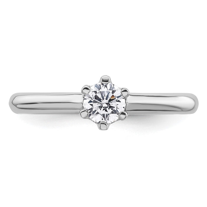 High-Quality 14K White Gold 1/3 Carat 6-Prong Engagement Ring | Stylish Value-4