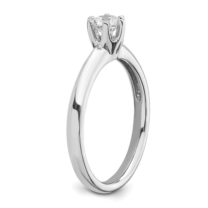 High-Quality 14K White Gold 1/3 Carat 6-Prong Engagement Ring | Stylish Value-6