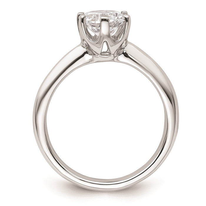 Buy 14K White Gold 1.25 Carat Round Solitaire Engagement Ring Setting-2