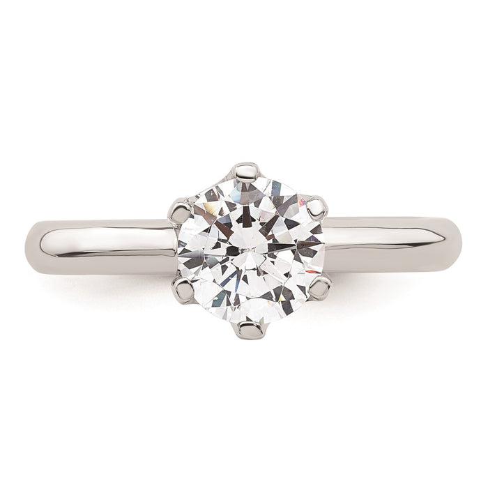 Buy 14K White Gold 1.25 Carat Round Solitaire Engagement Ring Setting-4