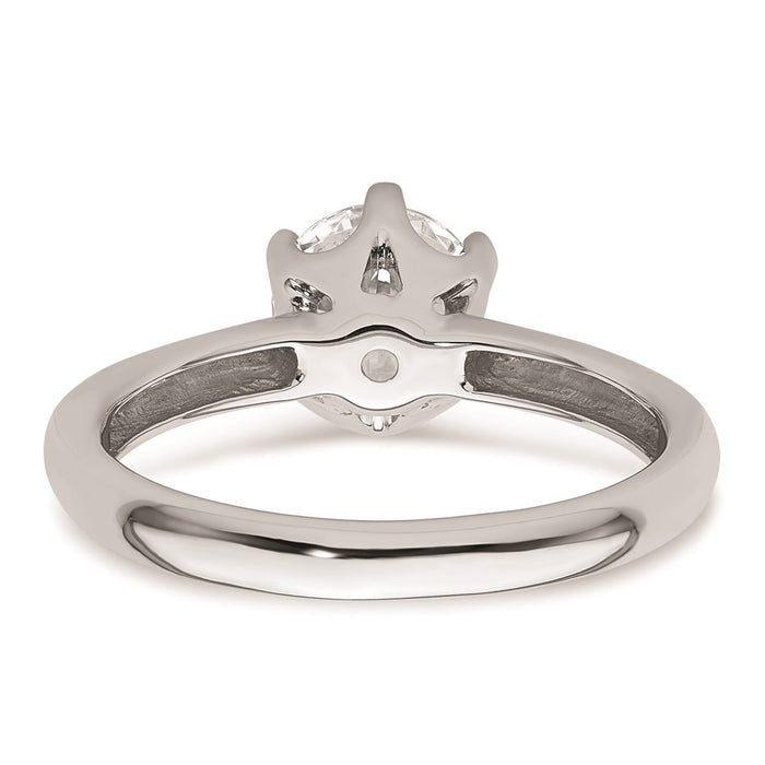 Buy 14K White Gold 1.25 Carat Round Solitaire Engagement Ring Setting-5