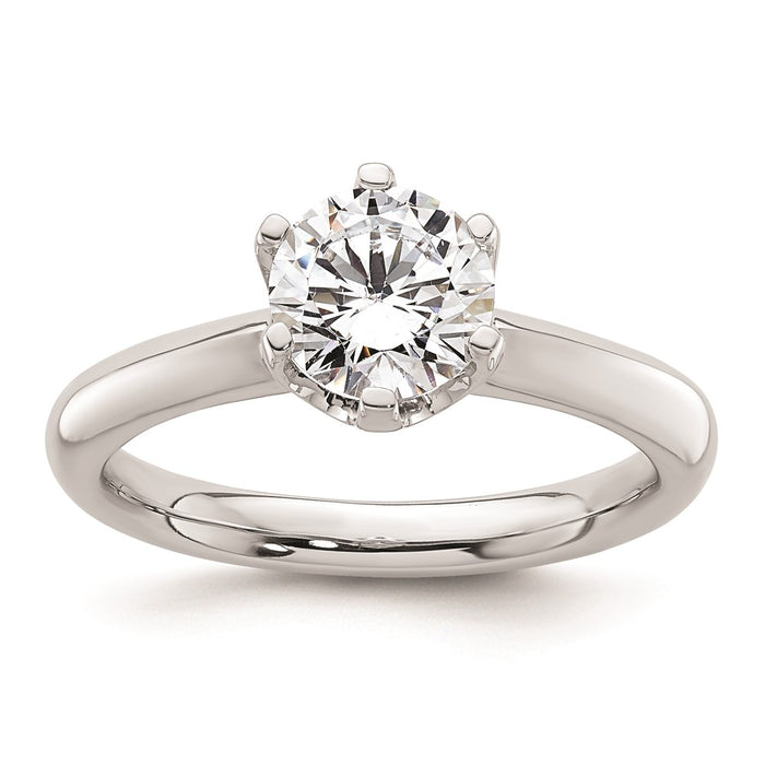 Buy 14K White Gold 1.25 Carat Round Solitaire Engagement Ring Setting-1