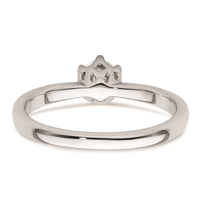 Buy Stylish 14K White Gold Engagement Ring Setting, 1/3 Carat, 4.50mm-5