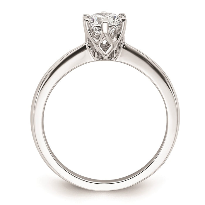 Buy Stylish 14K White Gold 1/2 Carat Round Solitaire Engagement Ring Setting-2