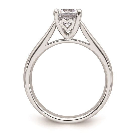 Exclusive 14K White Gold 1.25 Carat Heart-Shaped Engagement Ring Setting