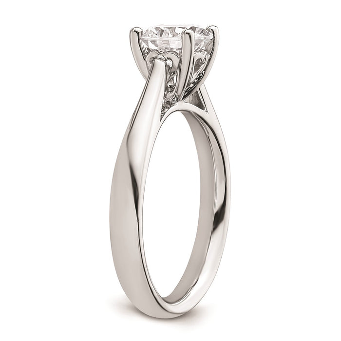 Exclusive 14K White Gold 1.25 Carat Heart-Shaped Engagement Ring Setting-6