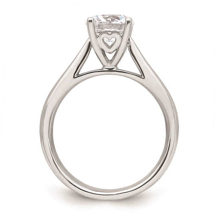 Buy 14K White Gold 1.5 Carat Heart-Shaped Solitaire Engagement Ring Setting-2