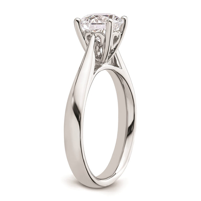 Buy 14K White Gold 1.5 Carat Heart-Shaped Solitaire Engagement Ring Setting-6