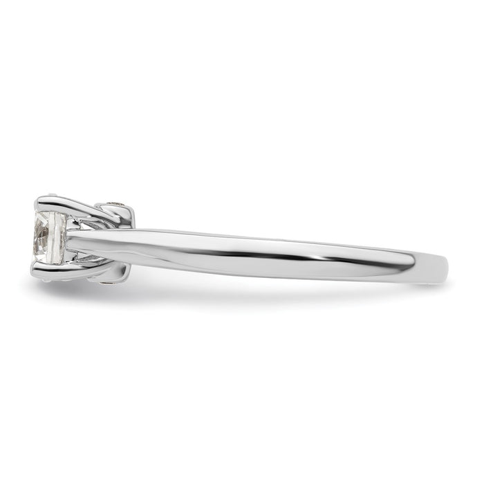 Buy Exclusive 14K White Gold Semi-Mount Ring for 1/2 Carat Diamond - Stylish Value!-3