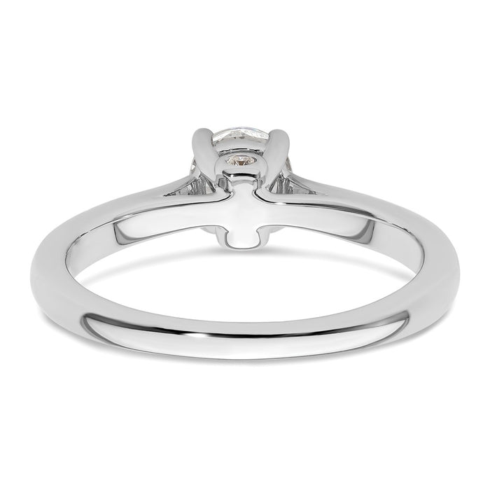 Buy Exclusive 14K White Gold Semi-Mount Ring for 1/2 Carat Diamond - Stylish Value!-5