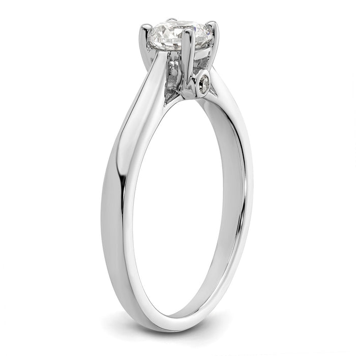 Buy Exclusive 14K White Gold Semi-Mount Ring for 1/2 Carat Diamond - Stylish Value!-6