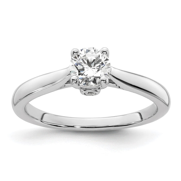 Buy Exclusive 14K White Gold Semi-Mount Ring for 1/2 Carat Diamond - Stylish Value!-1