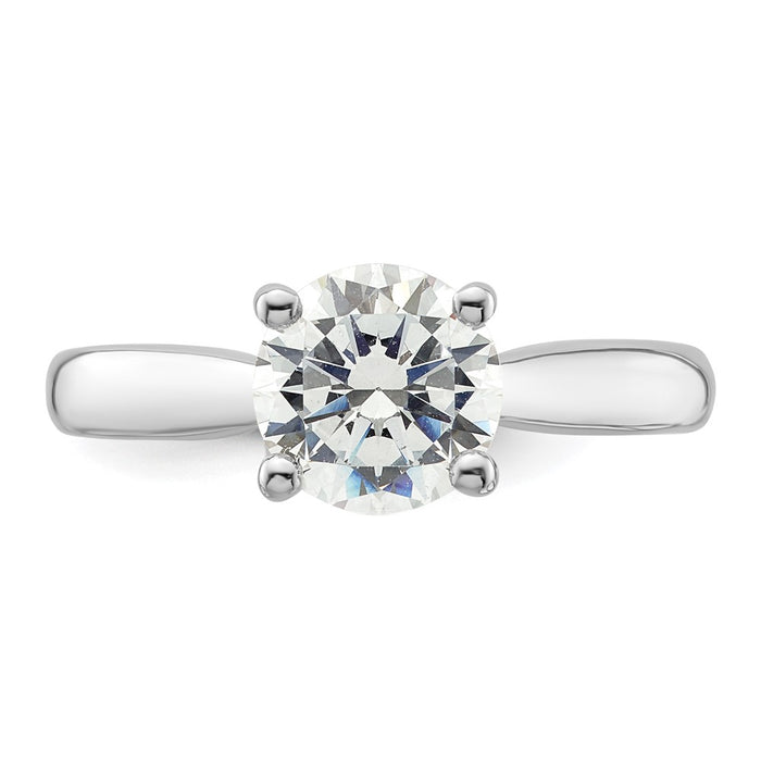 Buy 14K White Gold Semi-Mount Engagement Ring for 1.5 Carat Stone - Stylish Accents-4