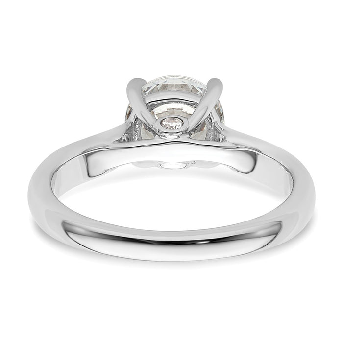 Buy 14K White Gold Semi-Mount Engagement Ring for 1.5 Carat Stone - Stylish Accents-5