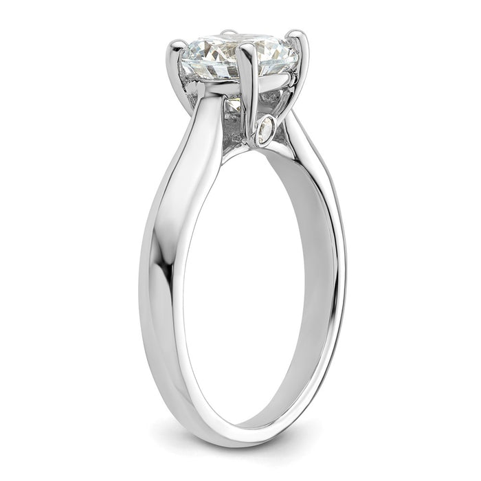 Buy 14K White Gold Semi-Mount Engagement Ring for 1.5 Carat Stone - Stylish Accents-6
