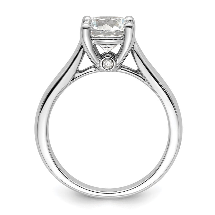 High-Quality 14K White Gold Semi-Mount Engagement Ring for 2 Carat Stone-2