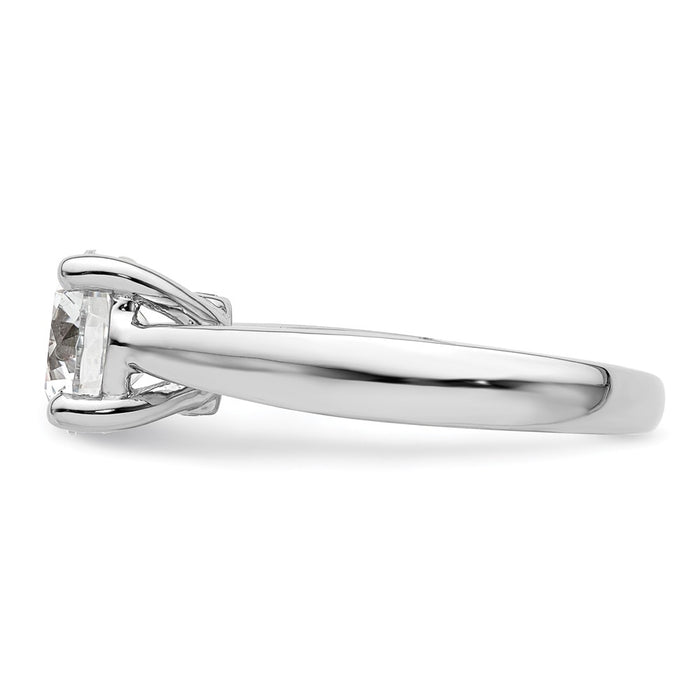 High-Quality 14K White Gold Semi-Mount Engagement Ring for 2 Carat Stone-3