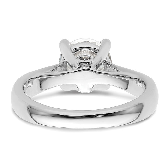 High-Quality 14K White Gold Semi-Mount Engagement Ring for 2 Carat Stone-5