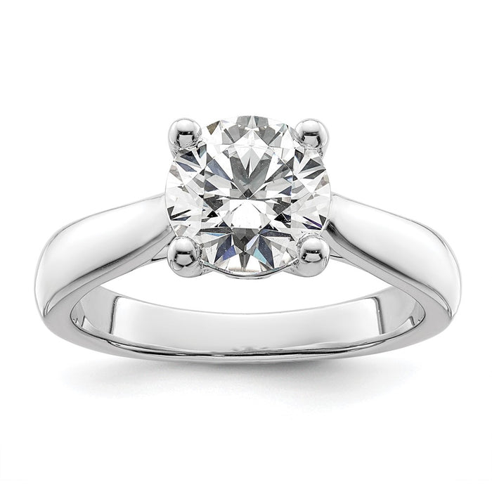 High-Quality 14K White Gold Semi-Mount Engagement Ring for 2 Carat Stone-1