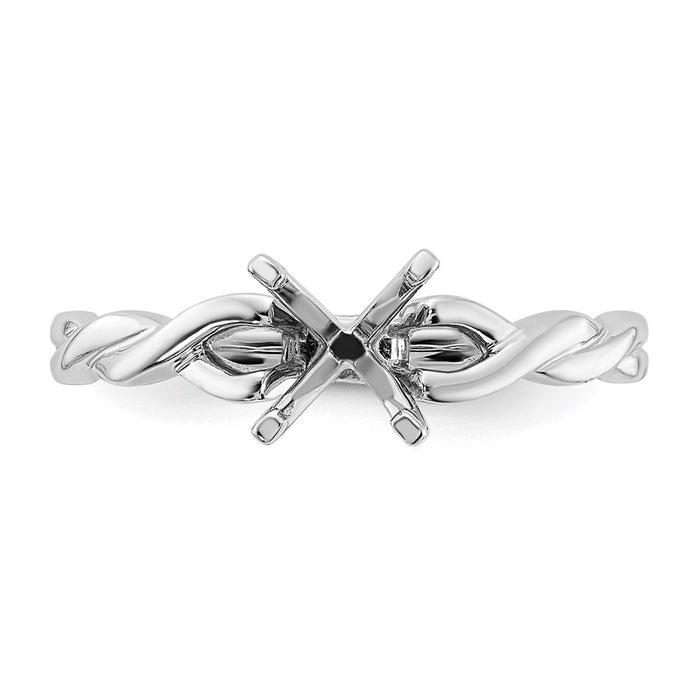 Buy 14K White Gold 1 Carat Engagement Ring Setting - Stylish & Affordable!-4