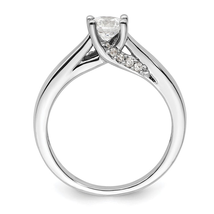 Buy Exclusive 14K White Gold Semi-Mount Engagement Ring for 1/2 Carat Diamond-2