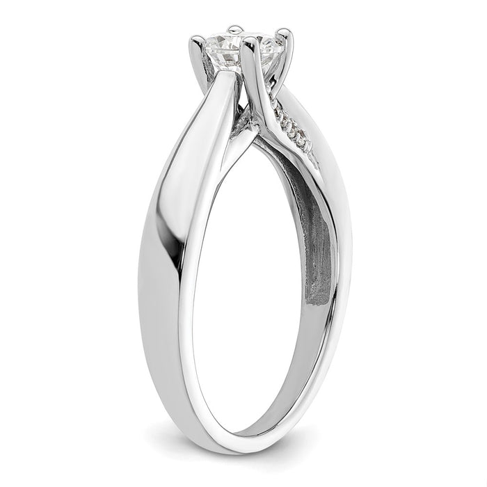 Buy Exclusive 14K White Gold Semi-Mount Engagement Ring for 1/2 Carat Diamond-6
