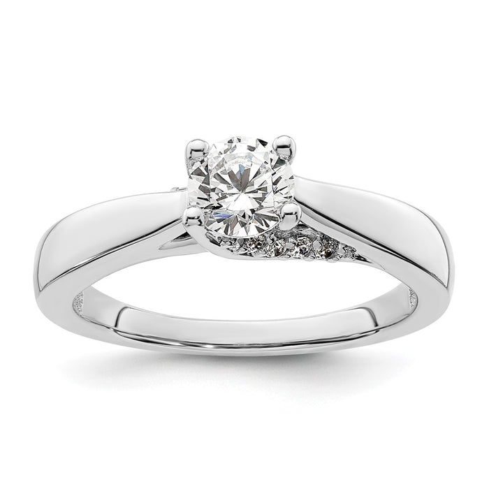Buy Exclusive 14K White Gold Semi-Mount Engagement Ring for 1/2 Carat Diamond-1