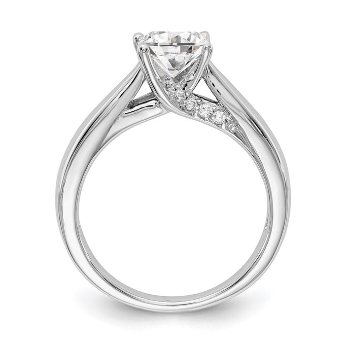 Buy 14K White Gold Semi-Mount Engagement Ring, 1 Carat, Stylish Diamond Accents-2