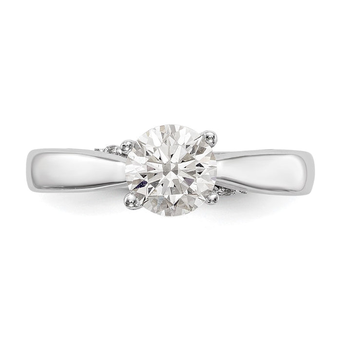 Buy 14K White Gold Semi-Mount Engagement Ring, 1 Carat, Stylish Diamond Accents-4