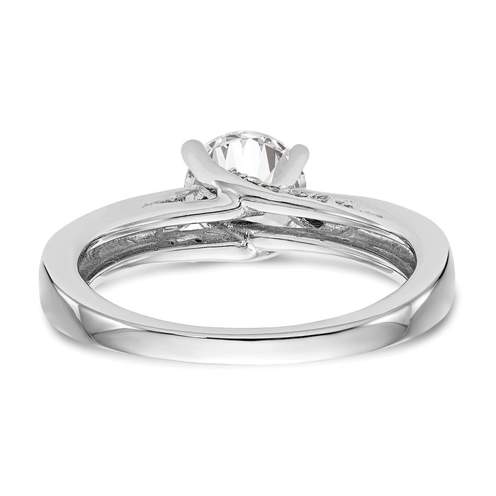 Buy 14K White Gold Semi-Mount Engagement Ring, 1 Carat, Stylish Diamond Accents-5