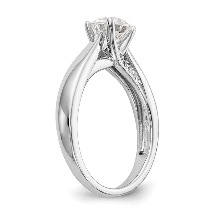 Buy 14K White Gold Semi-Mount Engagement Ring, 1 Carat, Stylish Diamond Accents-6